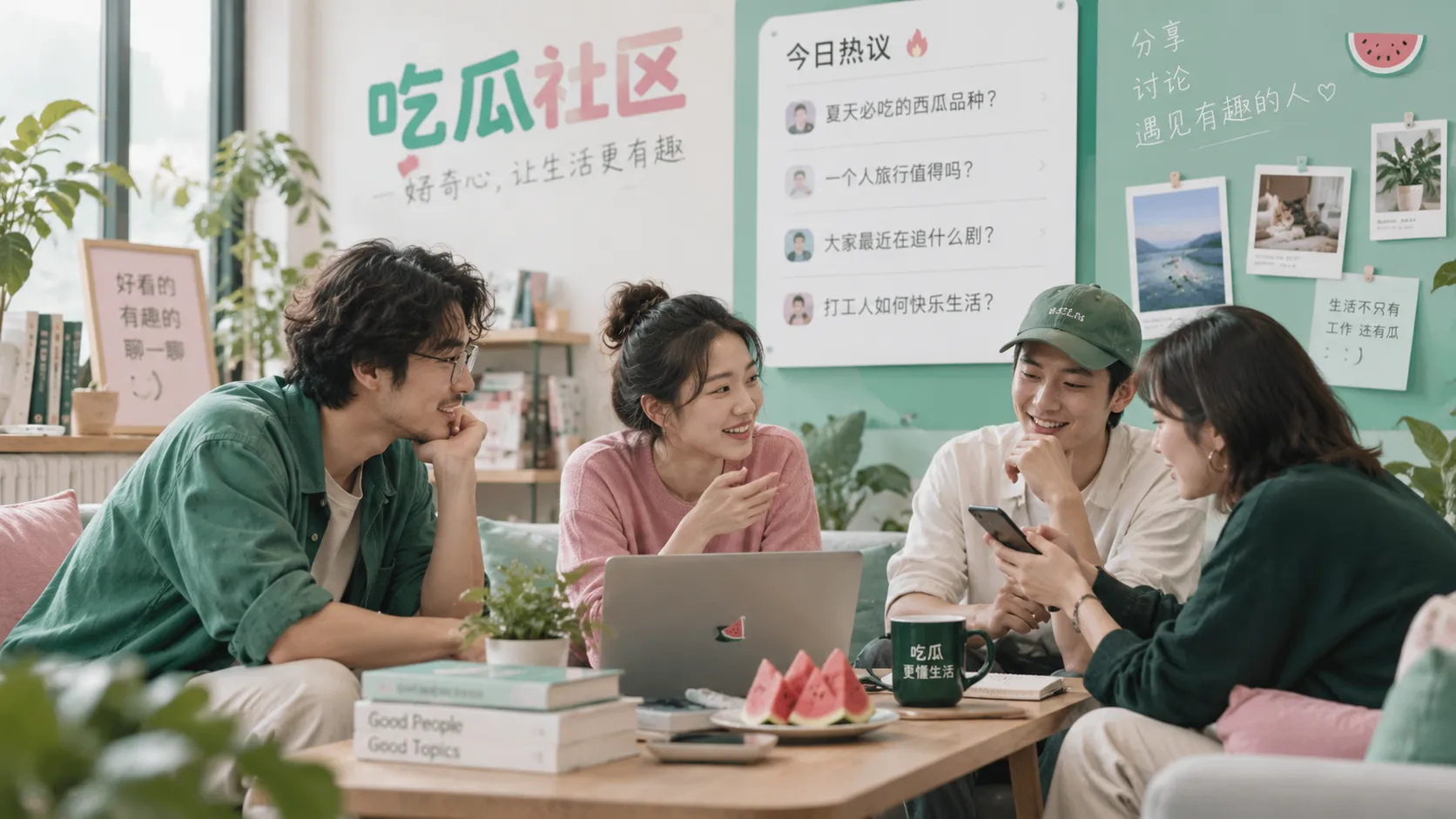 吃瓜社区讨论场景配图